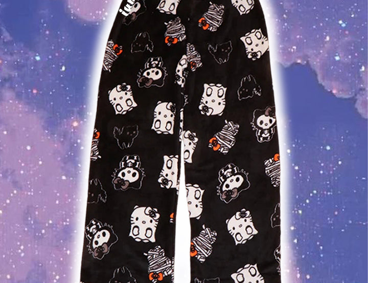 Kitty Halloween Fuzzy Pajamas