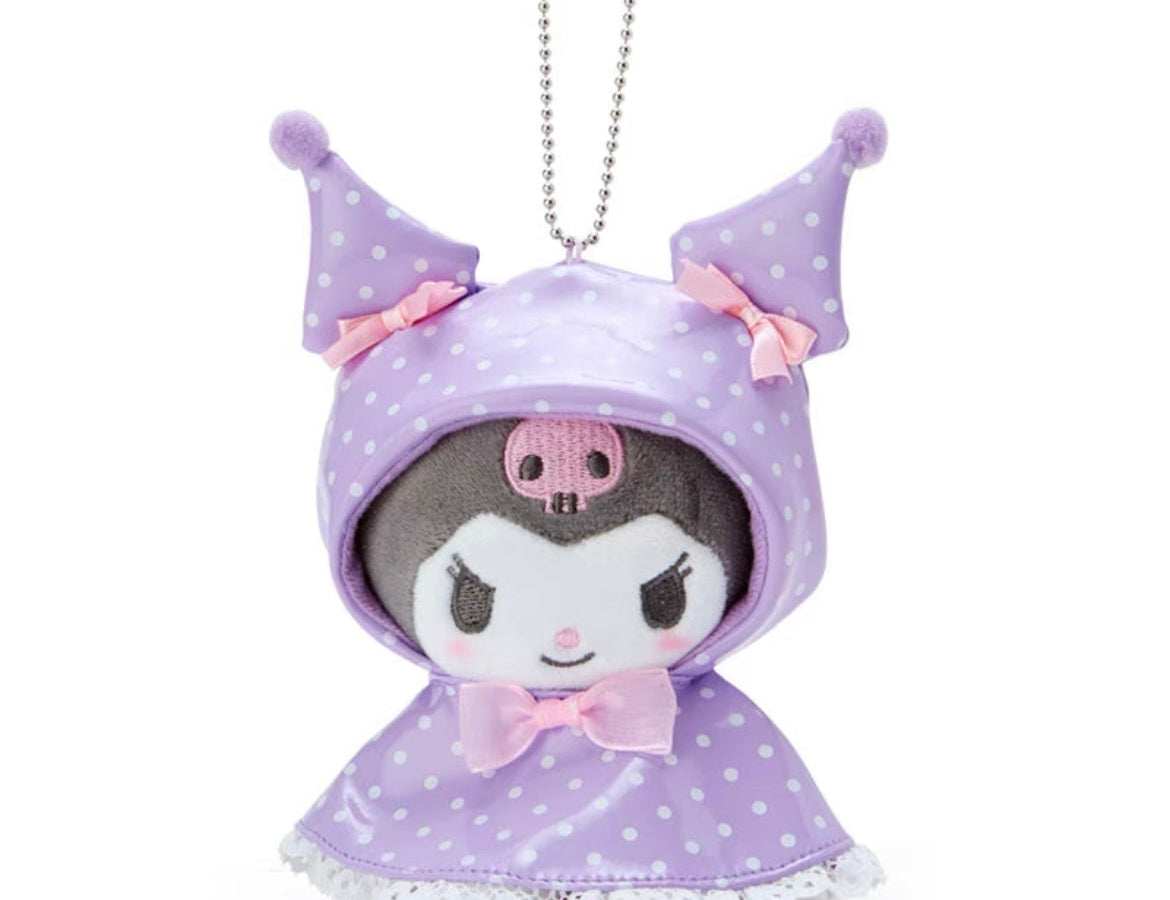 Kitty Kuromi Melody 4" Rainwear Plush Keychain