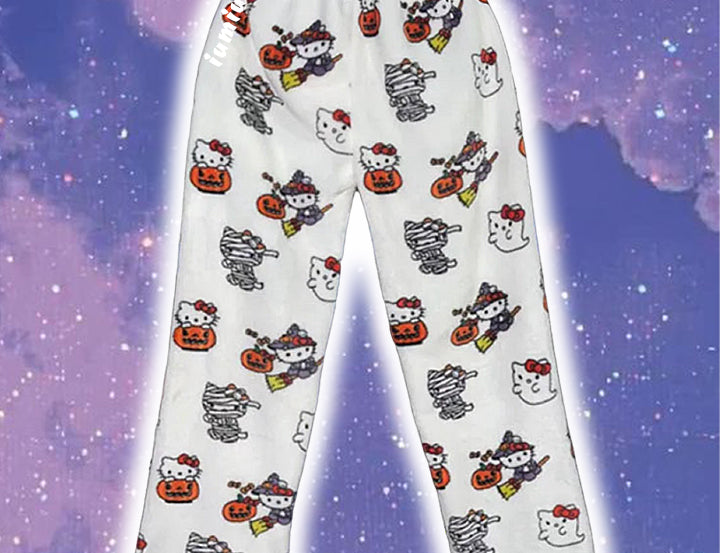 Kitty Halloween Fuzzy Pajamas