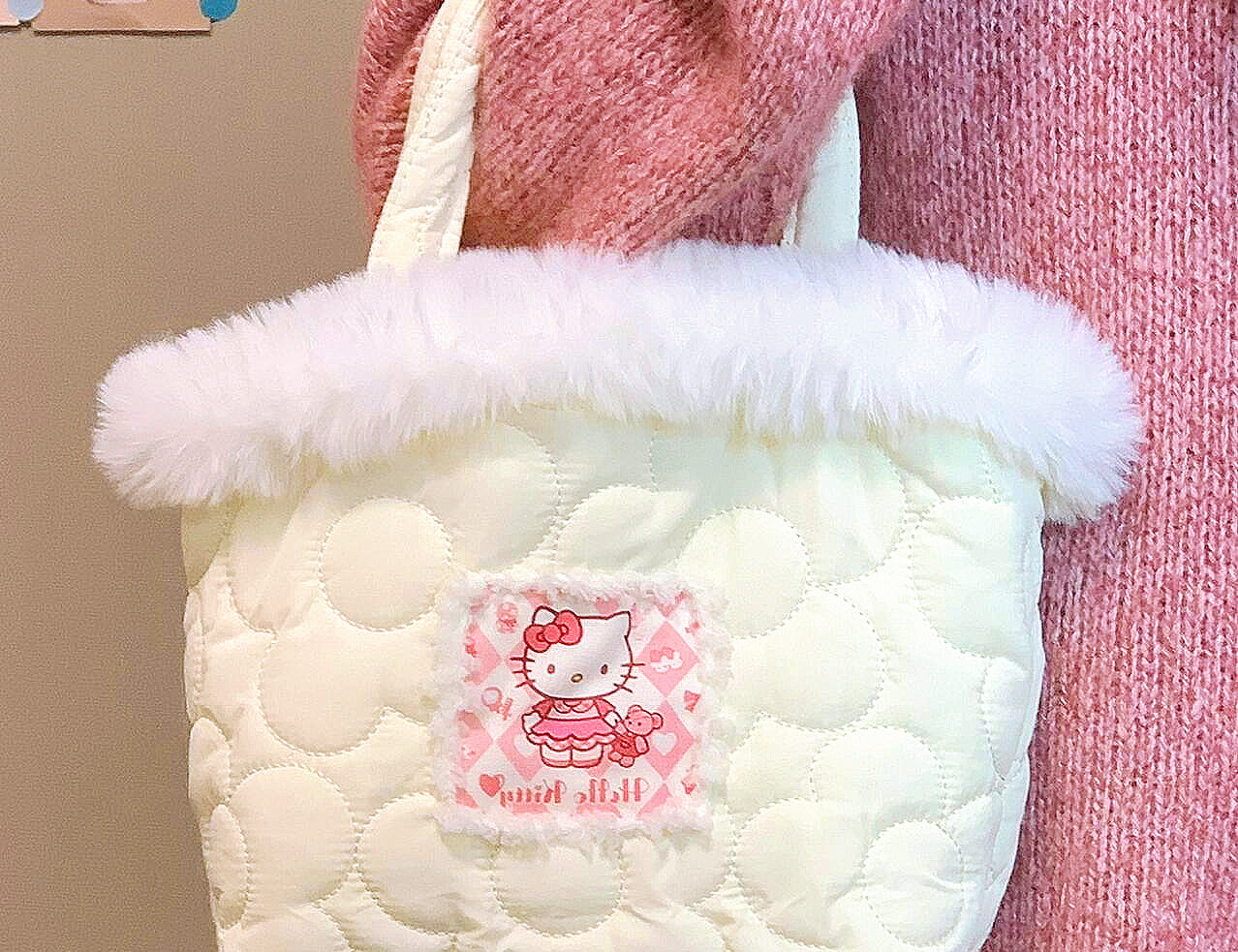 Kitty Fuzzy Tote Bag