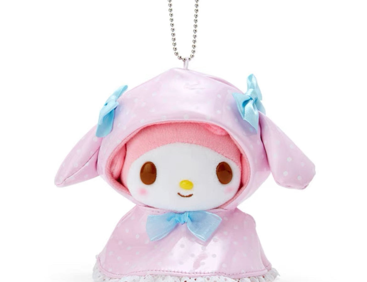 Kitty Kuromi Melody 4" Rainwear Plush Keychain