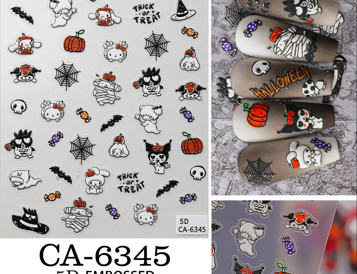 Sanrio Halloween Nail Stickers DIY Decoration