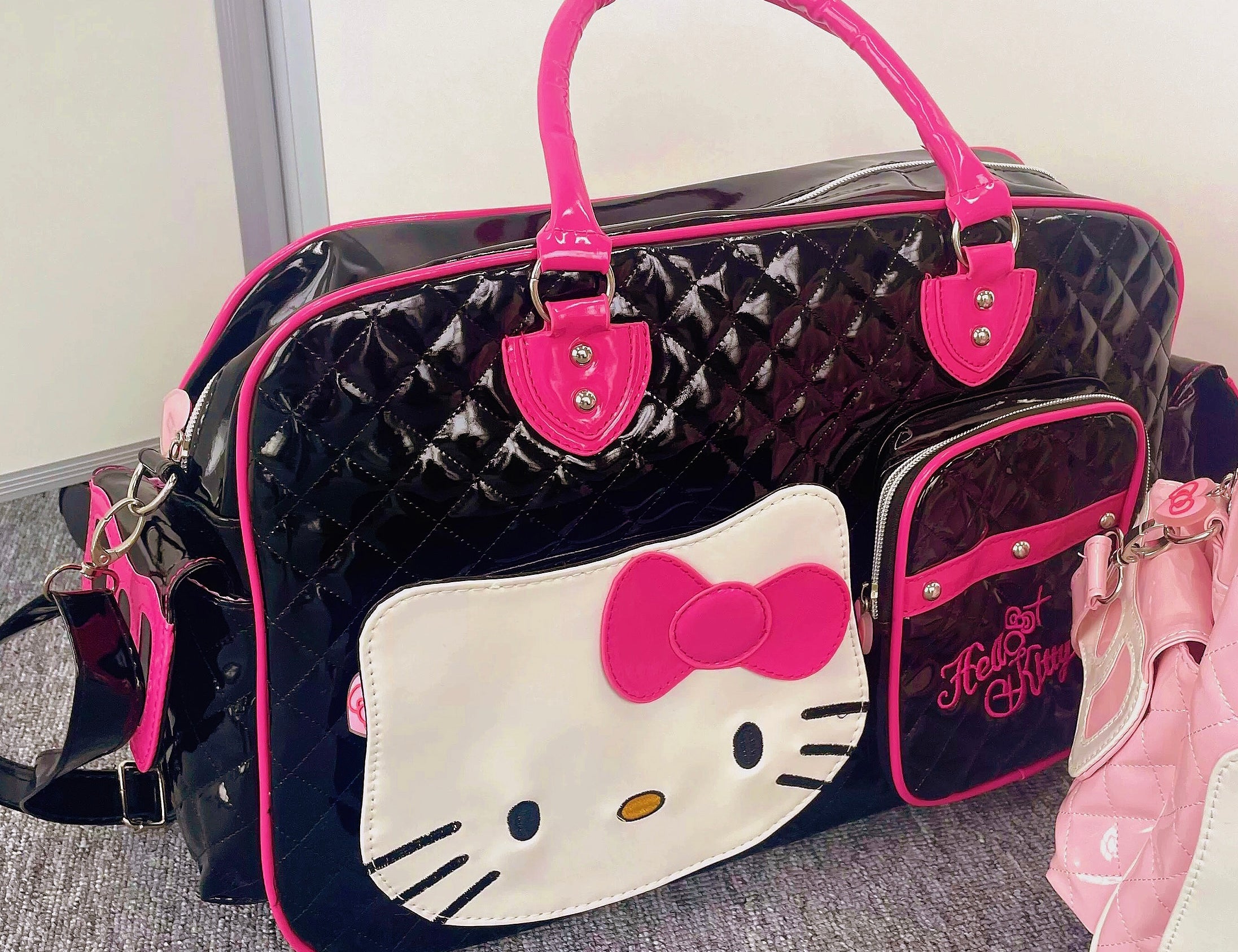 Kitty PU Travel Tote Bag