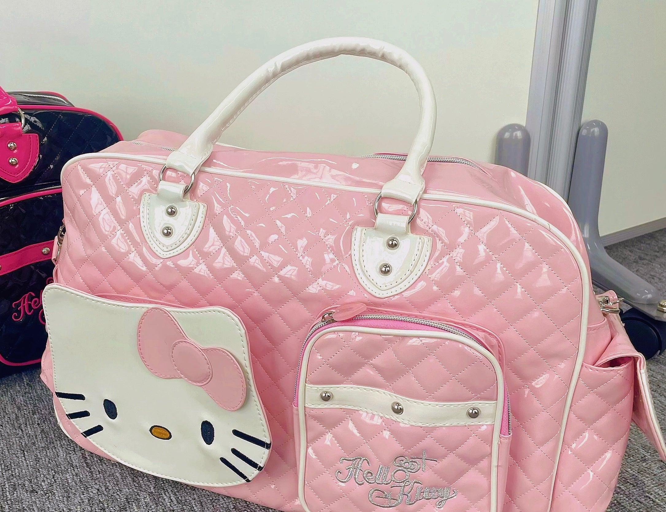 Kitty PU Travel Tote Bag