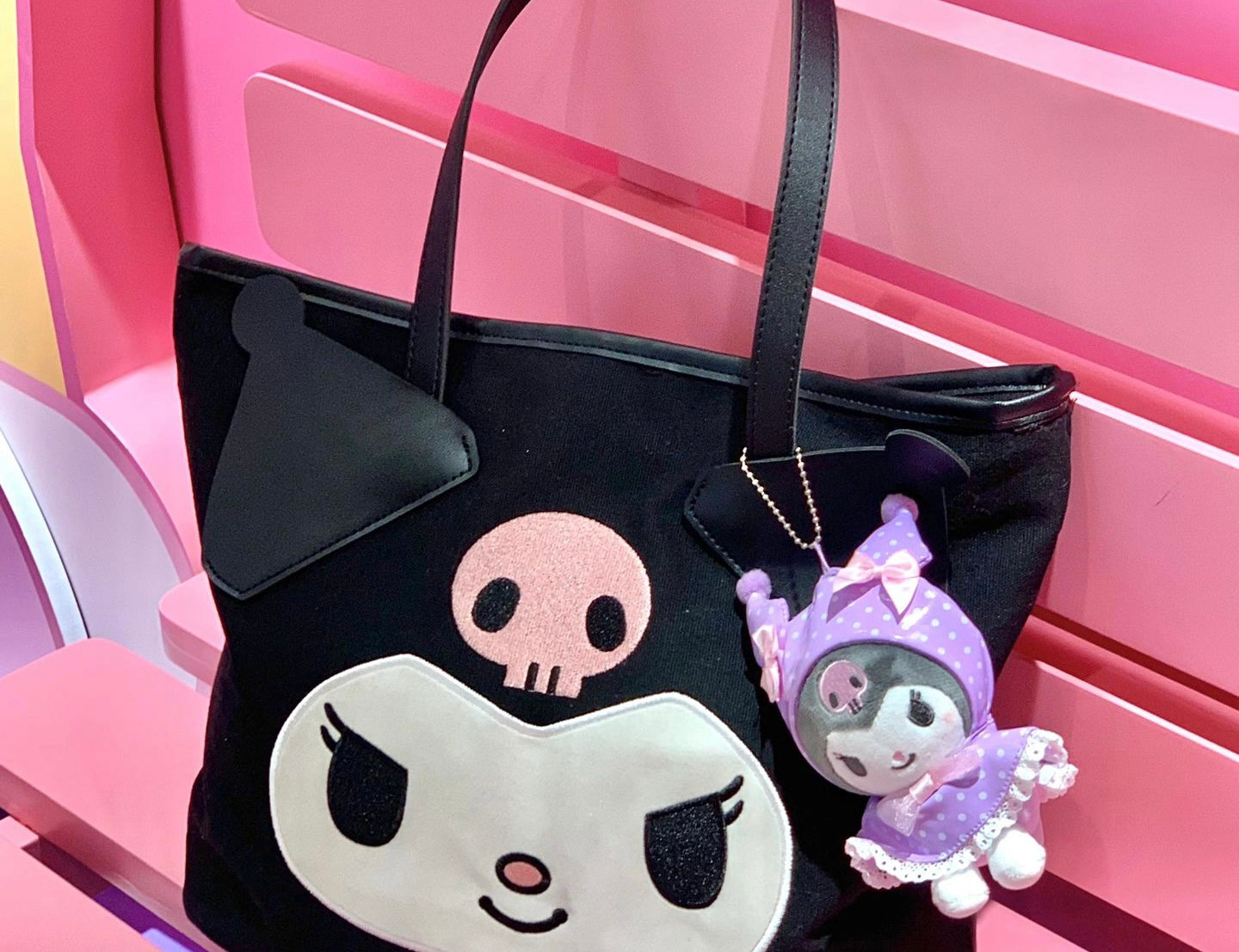 Kuromi Easy Tote Bag Black