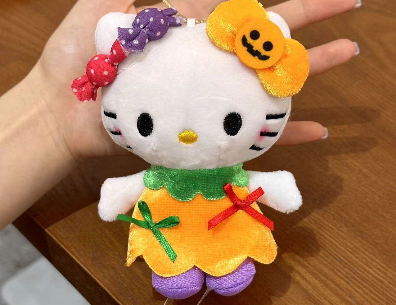 Kitty Sanrio Halloween Plush Keychain 4”