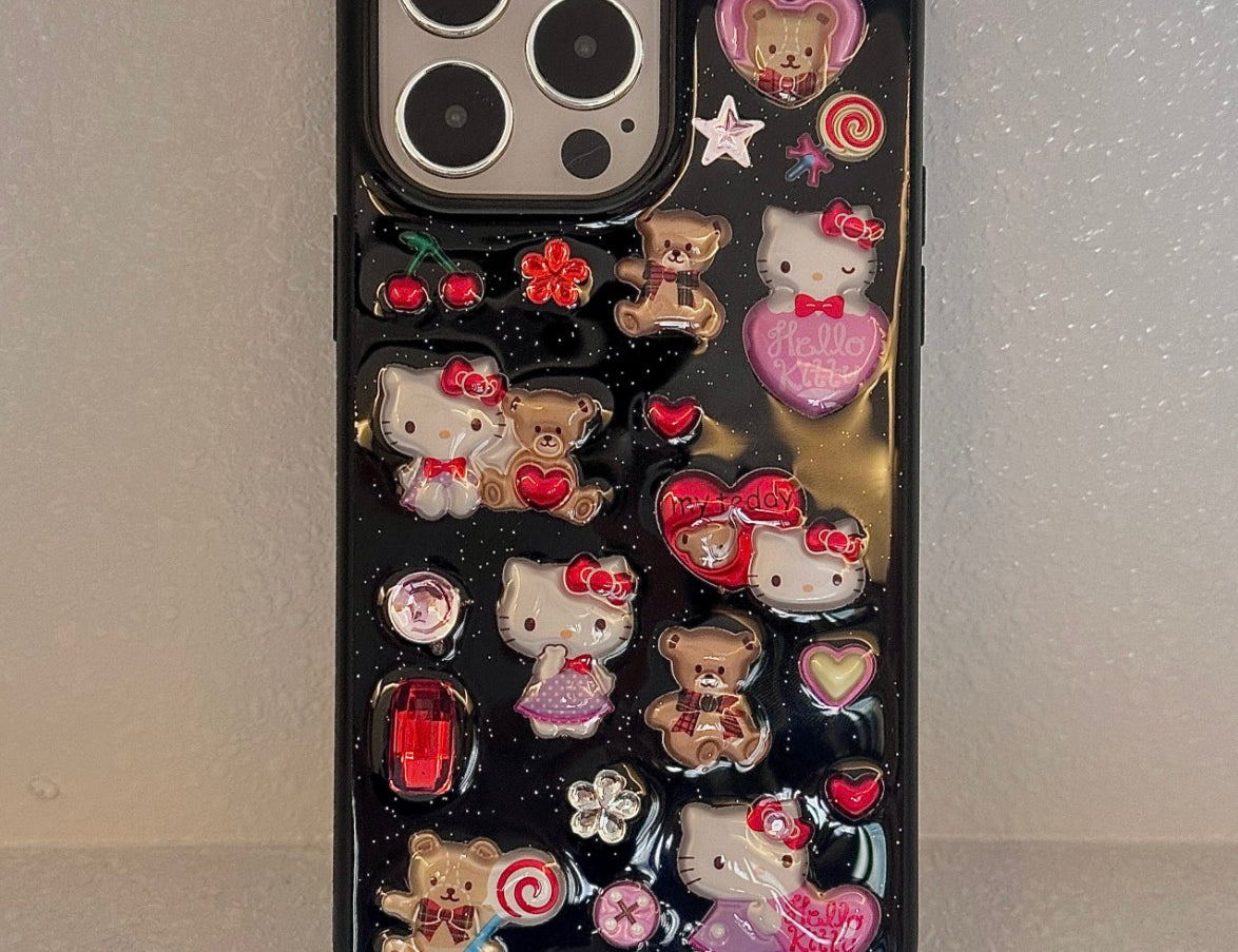 Kitty Epoxy Stickers Phonecase NH101