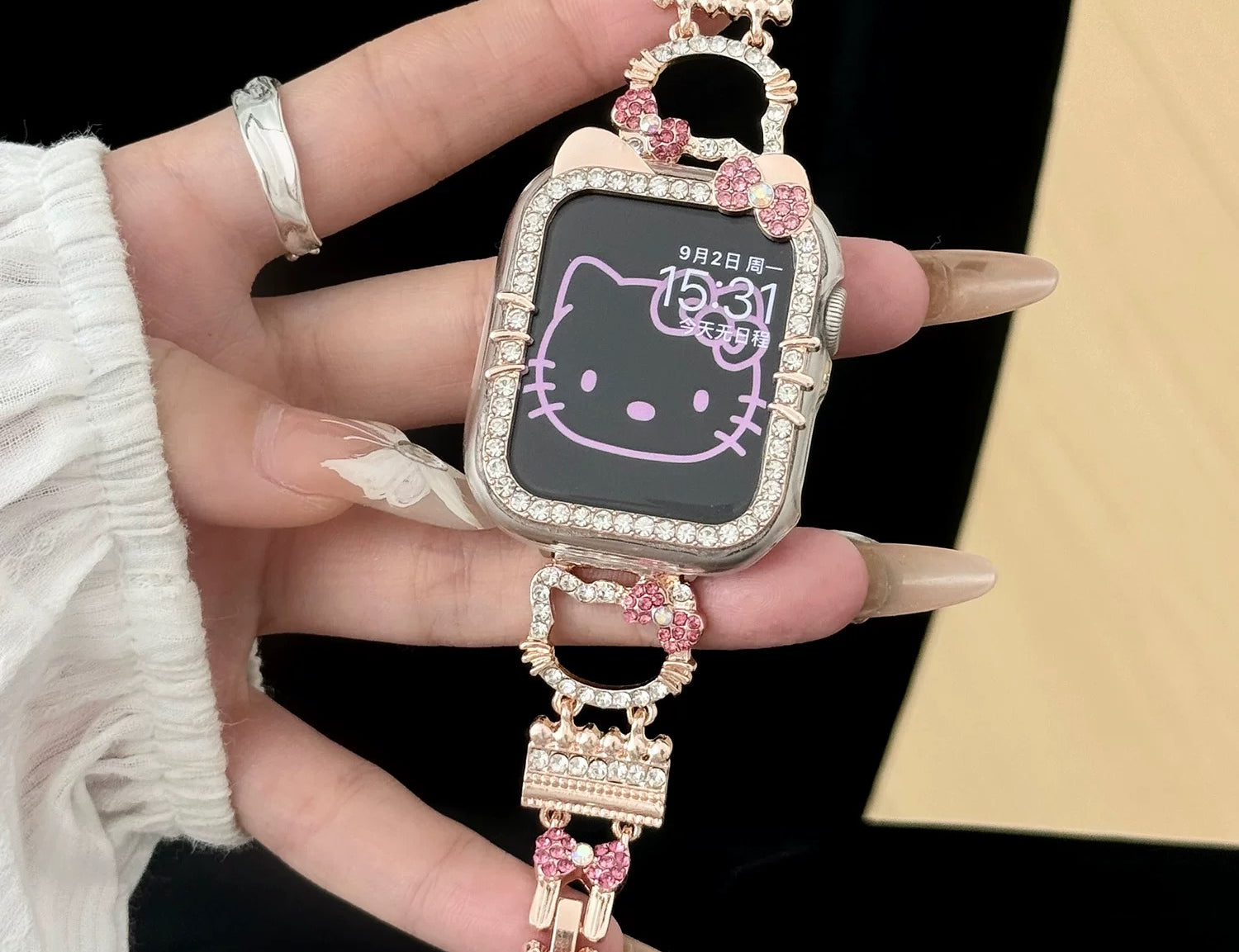 Bling Kitty Rhinestones Apple Watch Bands