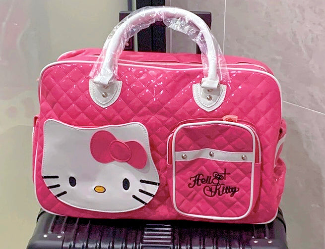 Kitty PU Travel Tote Bag