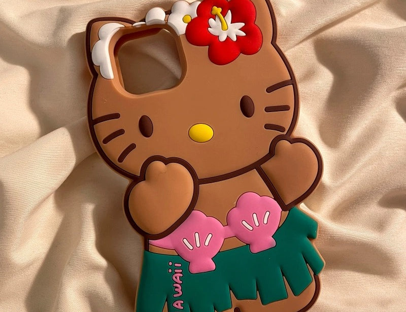 Kitty Hawaii Grass Skirts Silica Gel Phone Case NH108