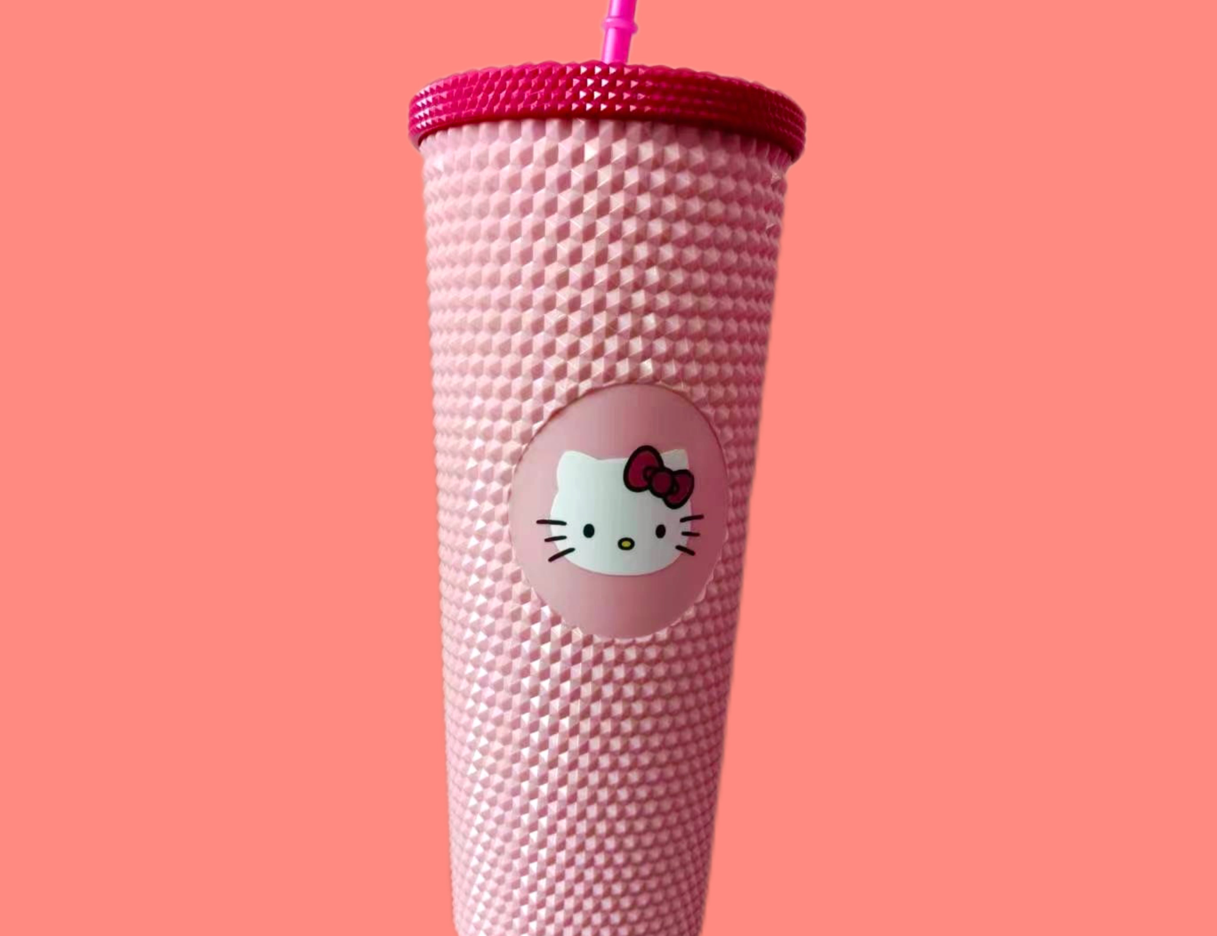 Kitty 24 oz Double Wall Plastic Tumbler