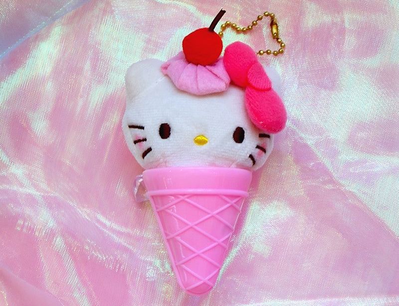 Sanrio Ice Cream Cone 4” Plush Keychain