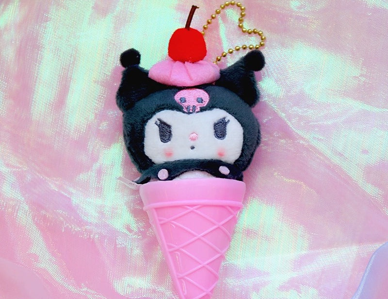 Sanrio Ice Cream Cone 4” Plush Keychain